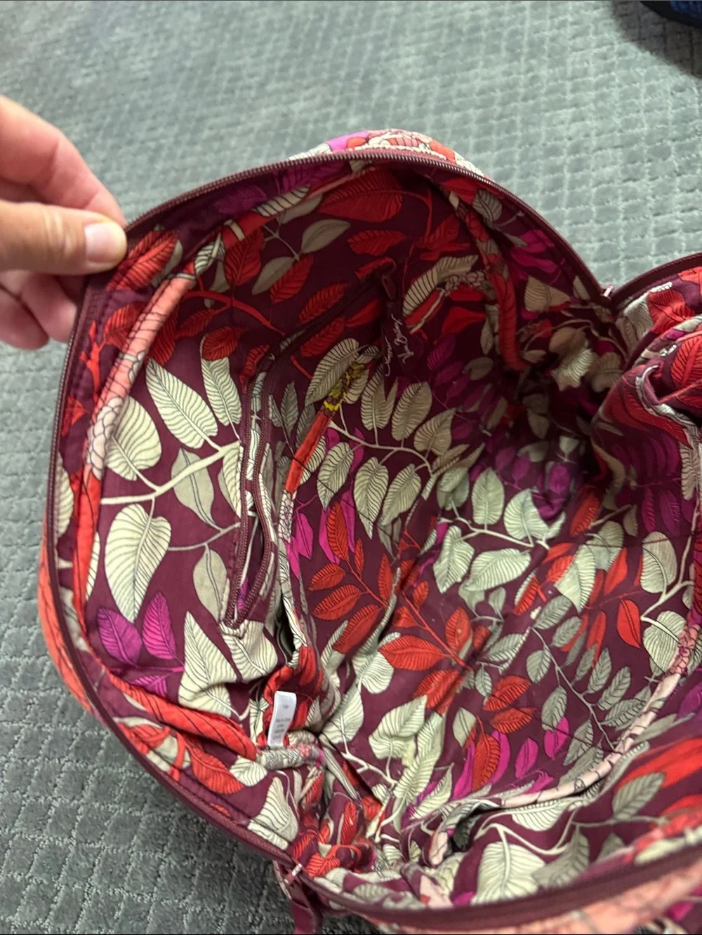 Vera Bradley Quilted Floral Hobo in Pink, Red & Purple